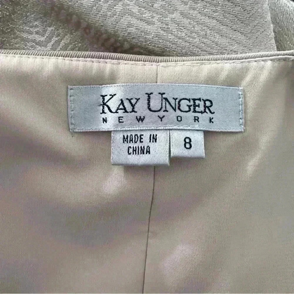 Kay Unger Gold One Shoulder Dress | Gold | SZ 8 - Picture 6 of 6